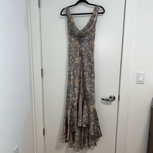 Denim & Supply Ralph Lauren Floral Maxi Dress in Blue and Gold